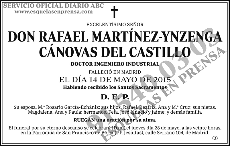 Rafael Martínez-Ynzenga Cánovas del Castillo